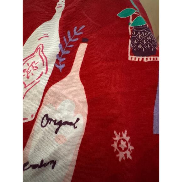 Brand New Hue Women's Size XL Ankle Length Cherry Wine Print Sleep Lounge Pants - Picture 6 of 8